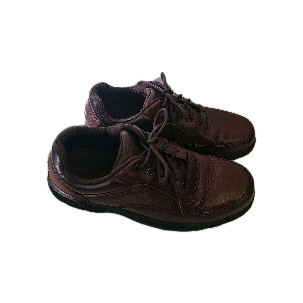 Rockport Men's Brown Leather Walking Lace Up K71201 Casual Shoes Size 10.5